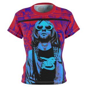 Women's Tee Regular Fit Red Nirvana Graffiti